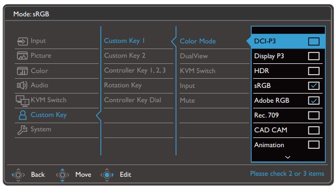 BenQ DesignVue PD3220U menu